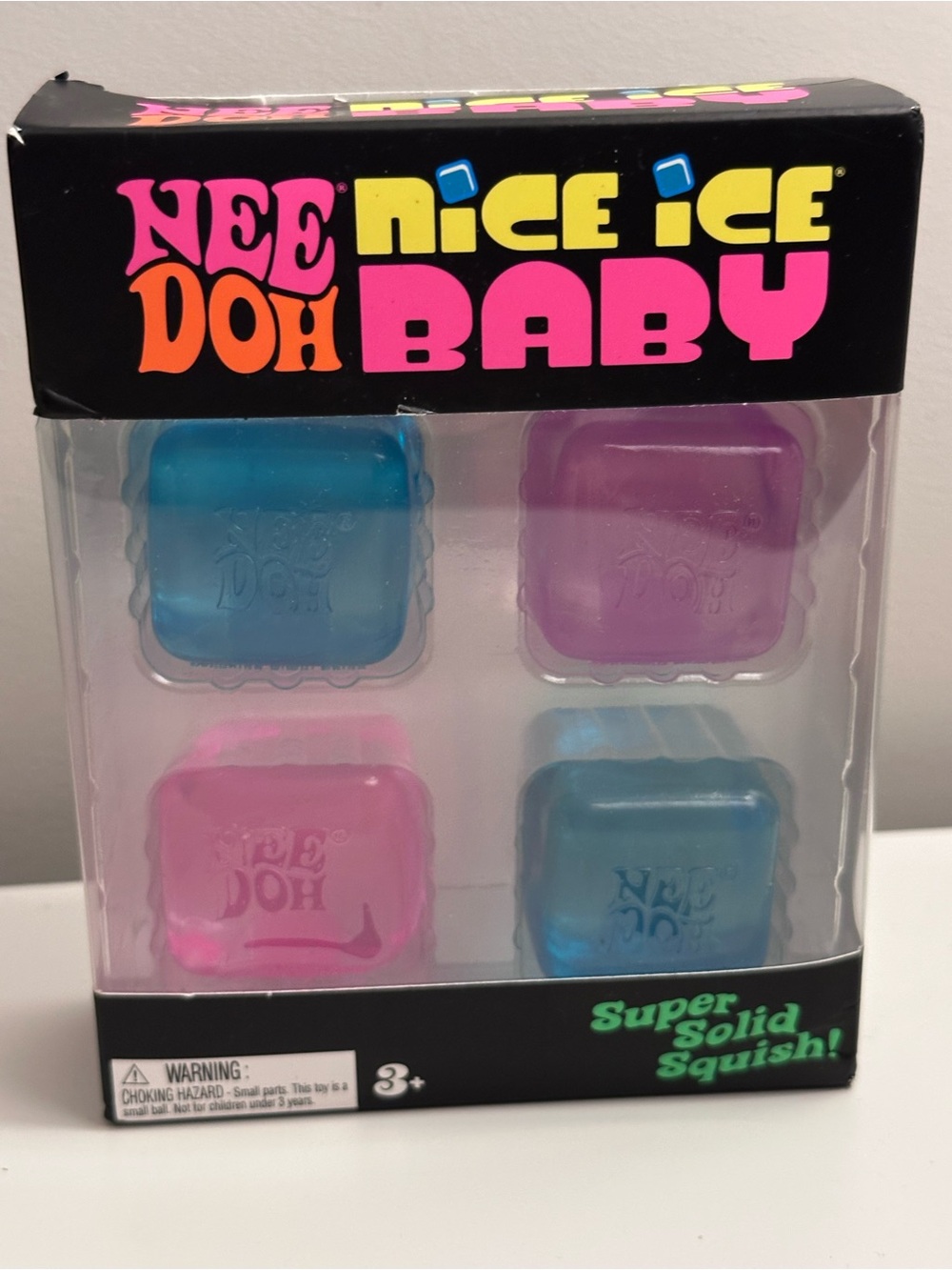 NeeDoh Nice Ice Baby Super Solid Squish Set - Pink, Purple, Blue